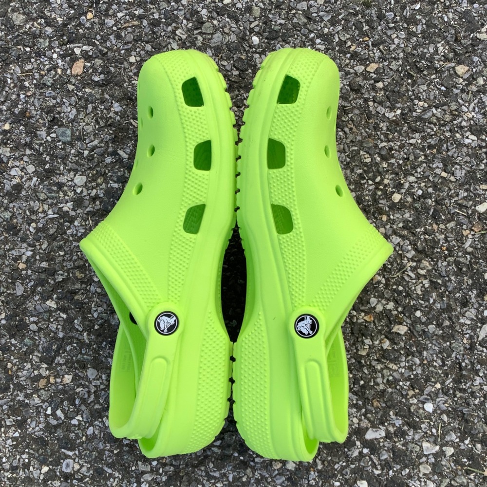 Crocs Classic Clog Lime Green Mens 10 Womens 12 Comfort Slip On Shoes 10001 - Picture 4 of 10